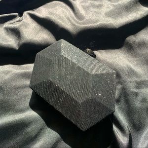 Black sparkly clutch